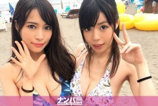 200GANA-1455 湘南海滩接送 10 (真木杏子、鸣海明日香)